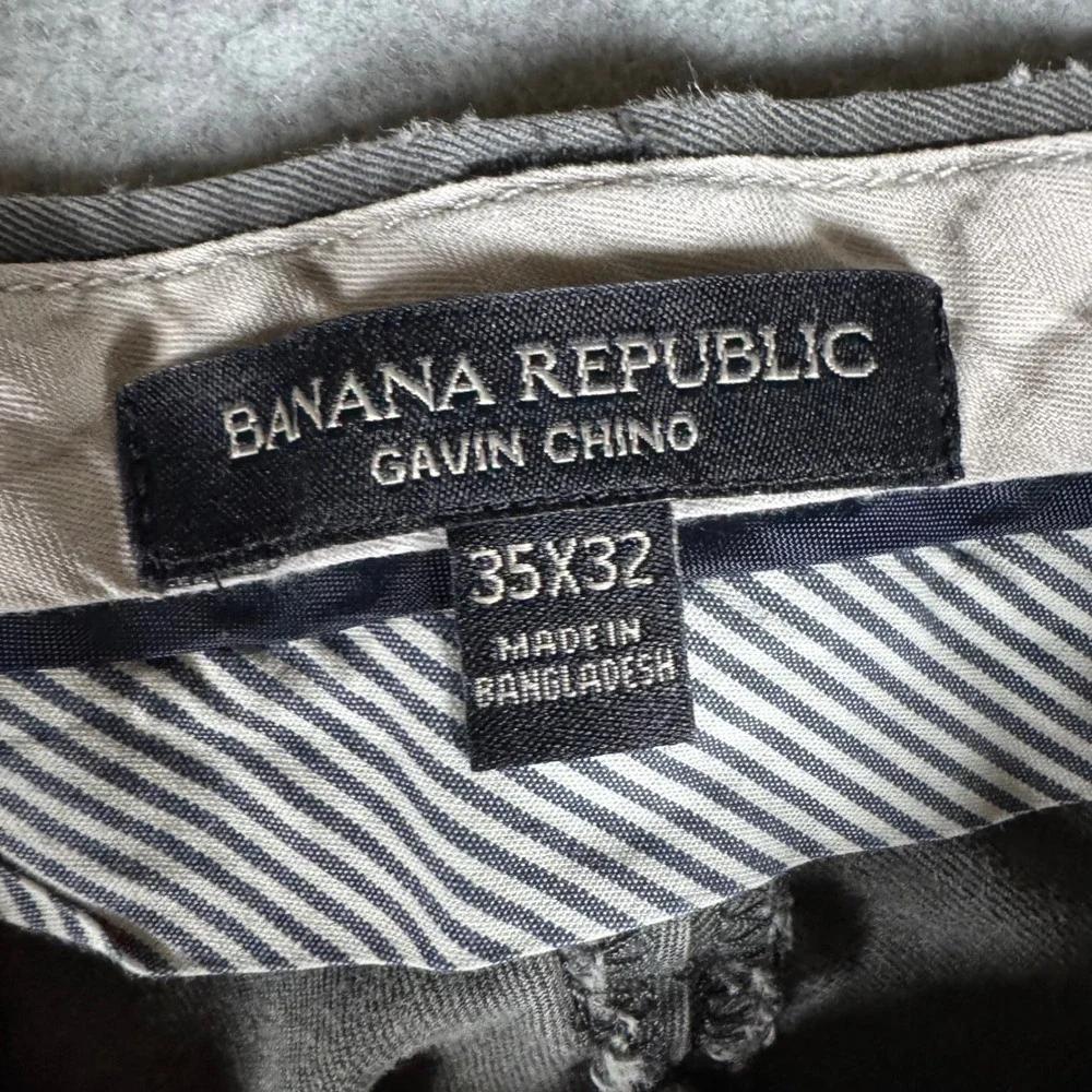 Banana Republic Chino Pants Mens 35x32 Gray Lot of 2 Emerson Gavin Casual Work